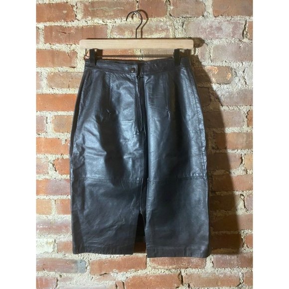 Vintage Leather Pencil Skirt West Bay 6 - Picture 8 of 11